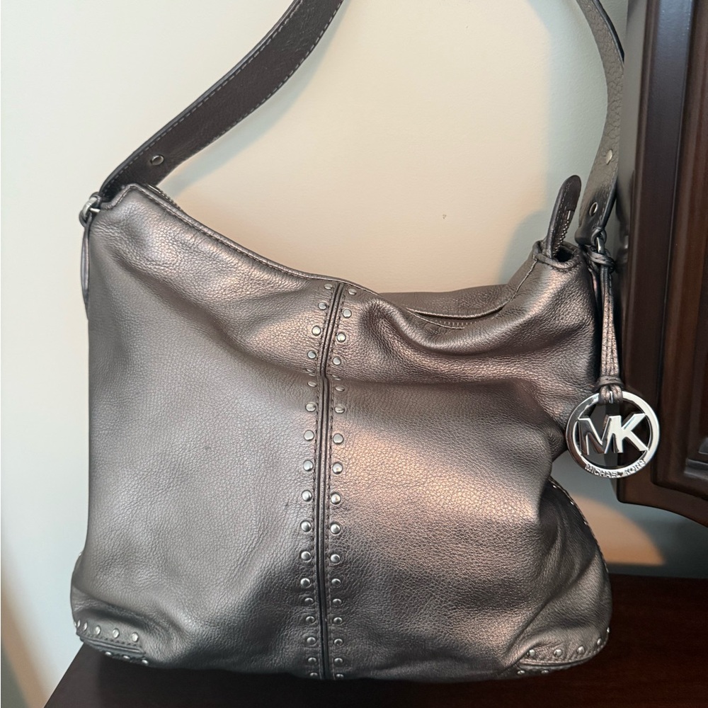 Michael Kors Metallic Silver Shoulder Bag
